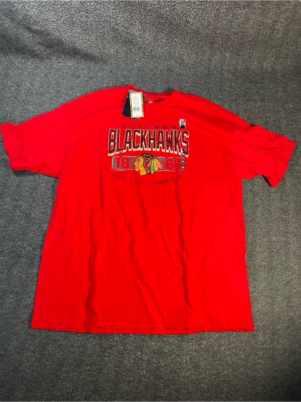 New. Chicago Blackhawks NHL Red Graphic Short Sleeve Tee Shirt Size XL